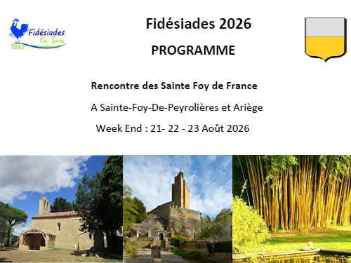 Le programme des fidésiades 2026